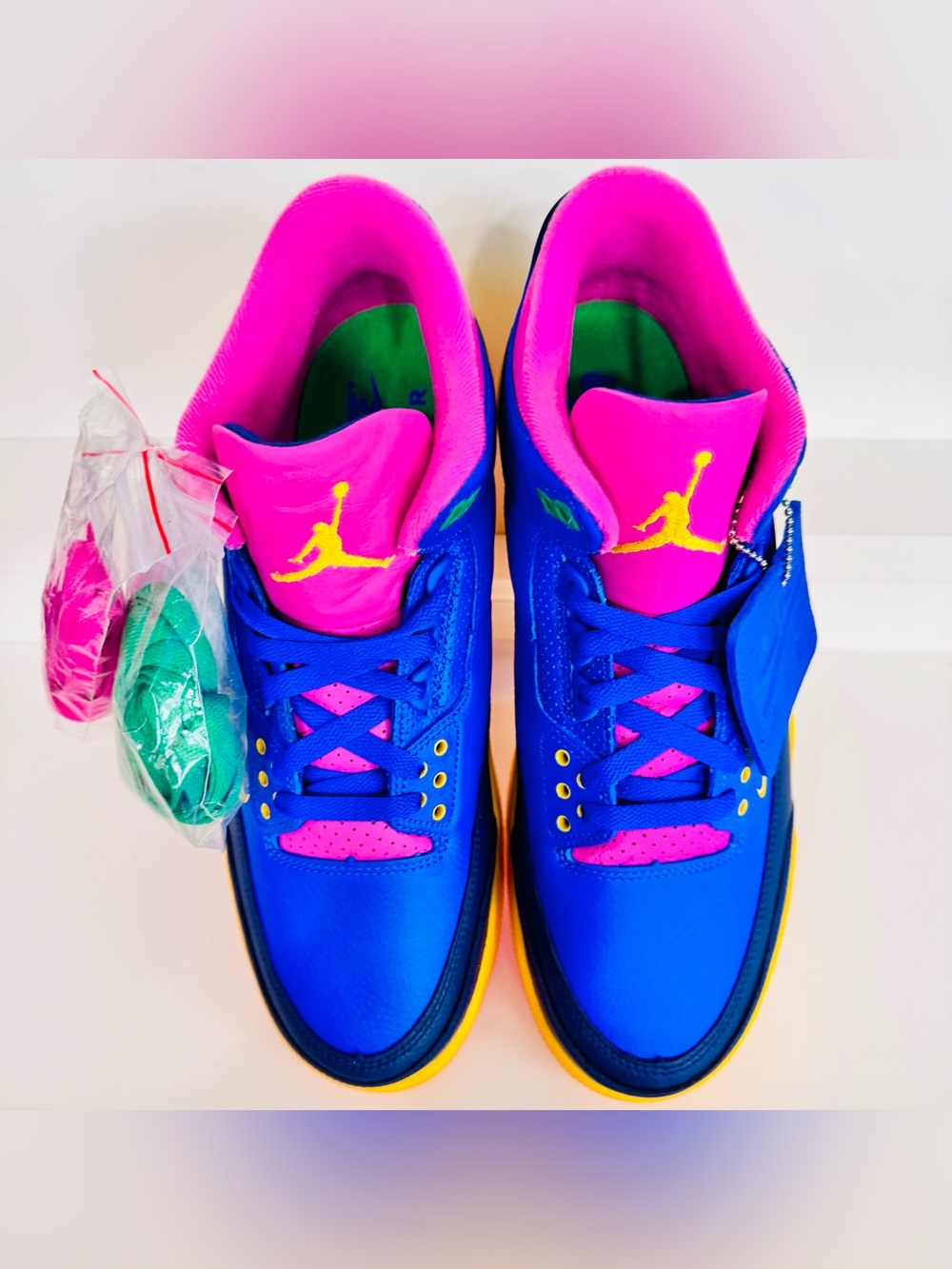 Jordan 3 Retro Brazil IV4871-400 Size 10.5 DS Hangtag + Extra Laces No Box🇧🇷 - Picture 10 of 16